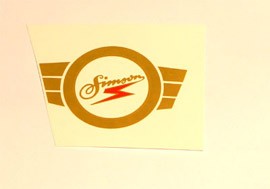 Abziehbild Emblem "Simson" für Tank Simson- Habicht