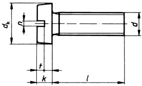 Zylinderschraube mit Schlitz M4x10